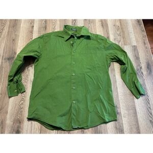 Cezani Shirt, Men's Size Large, 16-16.5 32/33, Green, Button Up, Modern Fit